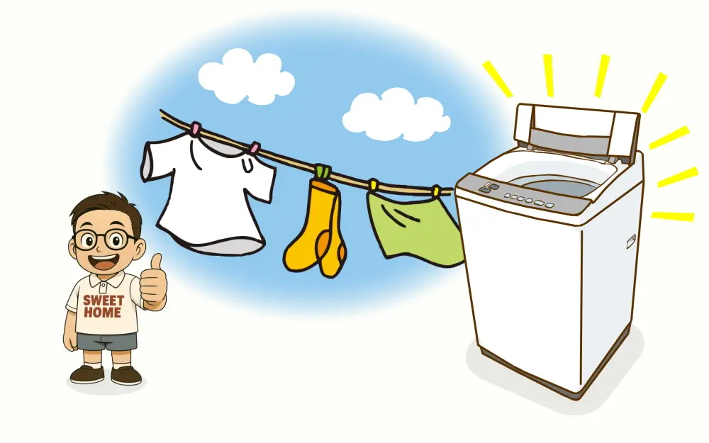 各部屋に洗濯機を設置!